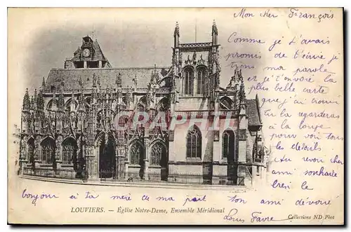 Cartes postales Louviers Eglise Notre Dame Ensemble Meridional