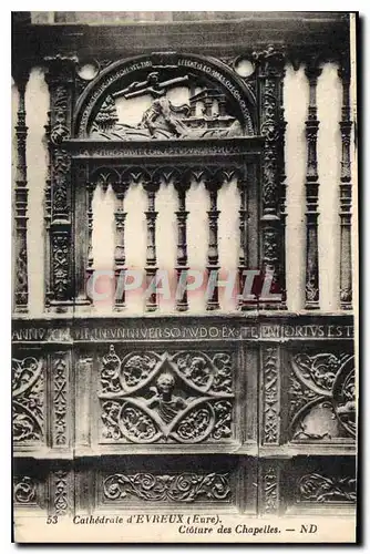 Cartes postales Cathedrale d'Evreux Cloture des Chapelles