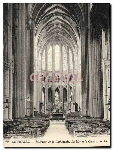 Ansichtskarte AK Chartres Interieur de la Cathedrale la Nef et le Choeur