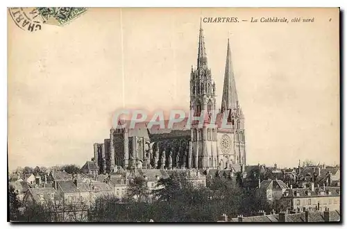 Cartes postales Chartres La Cathedrale cote nord