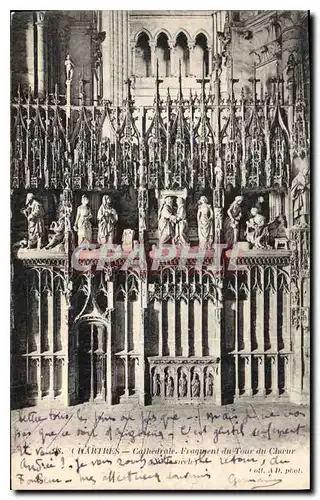 Cartes postales Chartres Cathedrale Fragment du Tour du Choeur