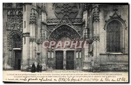 Cartes postales Dreux Grand Portail de l'Eglise Saint Pierre