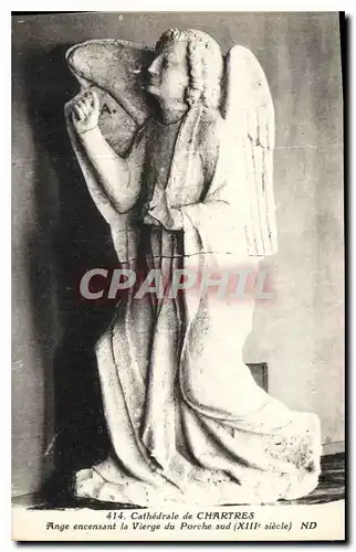 Ansichtskarte AK Cathedrale de Chartres Ange encensant la Vierge du Porche sud XIII siecle