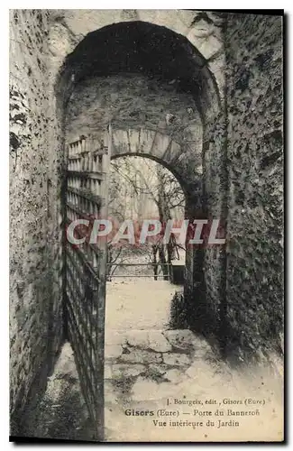 Cartes postales Gisors Eure Porte du Banneton vue interieure du Jardin