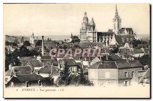 Cartes postales Evreux vue generale