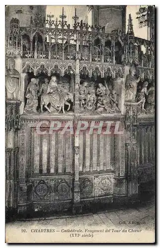 Cartes postales Chartres Cathedrale Fragment du Tour du Coeur XVI siecle