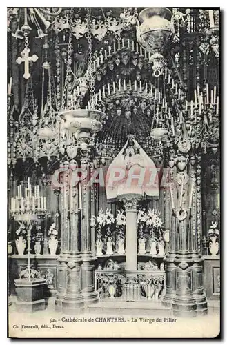 Ansichtskarte AK Cathedrale de Chartres la vierge du Pilier