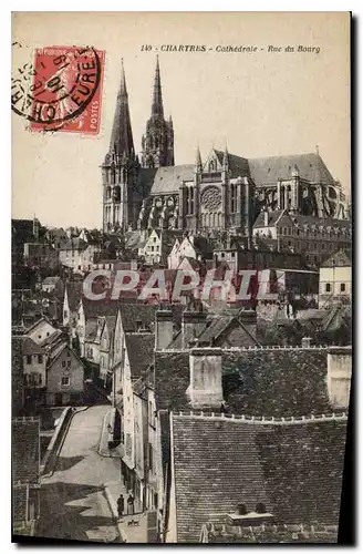 Cartes postales Chartres Cathedrale Rue du Bourg