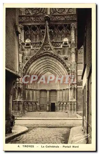 Cartes postales Troyes la Cathedrale Portail Nord
