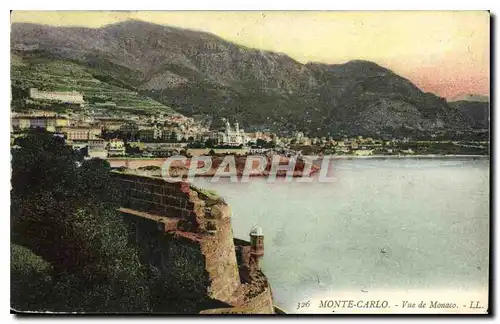 Cartes postales Monte Carlo Vue de Monaco