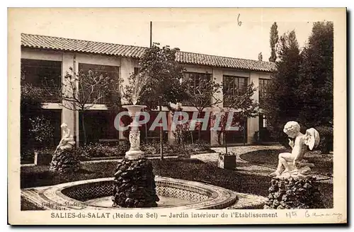 Cartes postales Salies du Salat Heine du Sel Jardin interieur de l'Etablissement