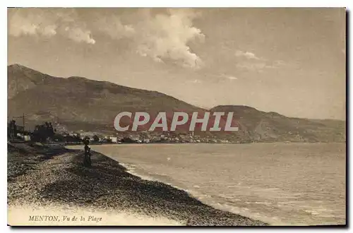 Ansichtskarte AK Menton vu de la Plage