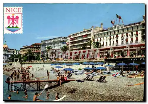 Cartes postales Au soleil de la Cote d'Azur La plage La promenade des Anglais