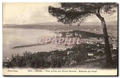 Cartes postales Nice Vue prise du Mont Boron Entree du Port