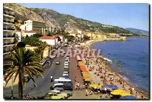 Cartes postales Menton La Plage et le Quai Generale Leclerc de Hautecloque