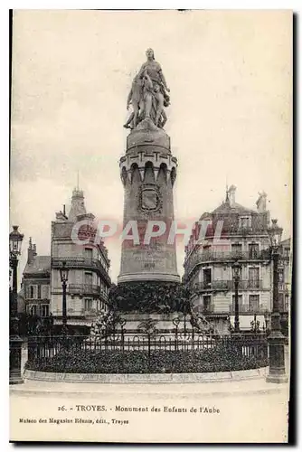 Cartes postales Troyes Monument des Enfants de l'Aube