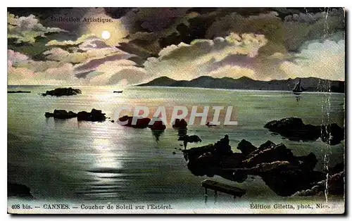 Cartes postales Cannes Coucher de Soleil sur l'Esterel