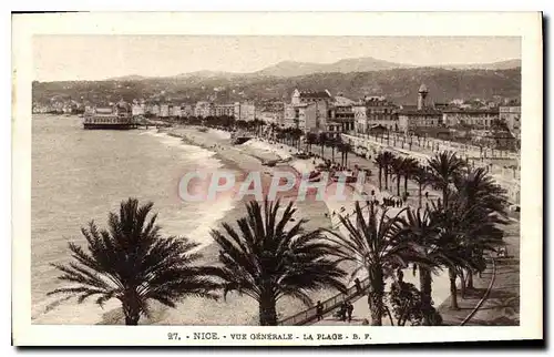 Cartes postales Nice Vue generale La Plage