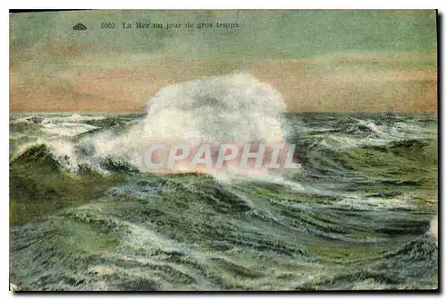 Cartes postales La Mer un jour de gros temps