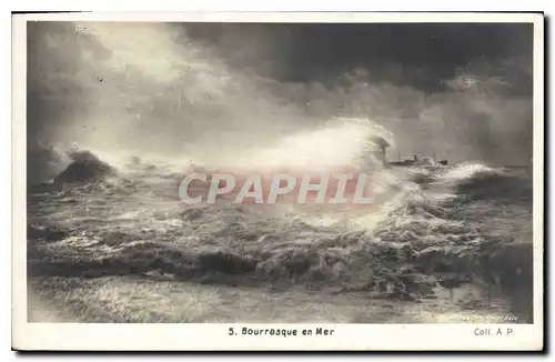 Cartes postales Bourrasque en Mer