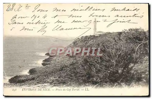 Ansichtskarte AK Environs de Nice Phare du Cap Ferrat