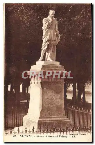 Cartes postales Saintes Statue de Bernard Palissy