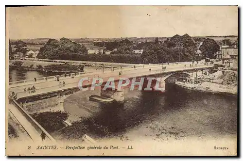 Cartes postales Saintes Perspective generale du Pont
