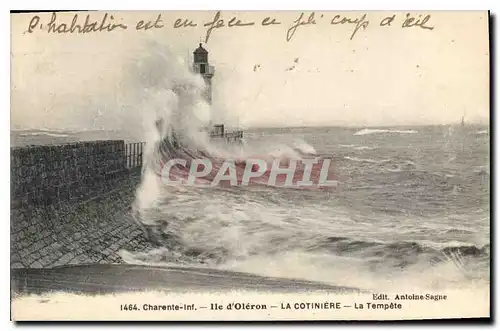 Ansichtskarte AK Charente Inf Ile d'Oleron La Cotiniere La Tempete Phare