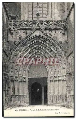 Cartes postales Saintes Portail de la Cathedrale Saint Pierre
