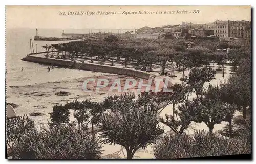 Cartes postales Royan Cote d'Argent Square Botton Les deaux Jetees