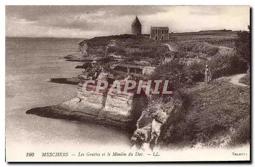 Cartes postales Meschers Les Grottes et le Moulin du Duc