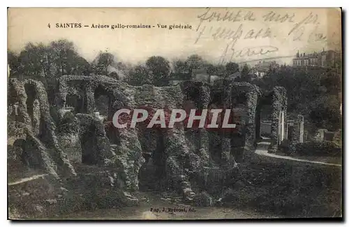 Cartes postales Saintes Arenes gallo romaines Vue generale