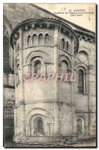Cartes postales Saintes Absidiole de l'Eglise Saint Eutrope Cote Nord