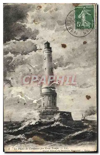 Cartes postales Le Phare de Cordouan par Gros Temps