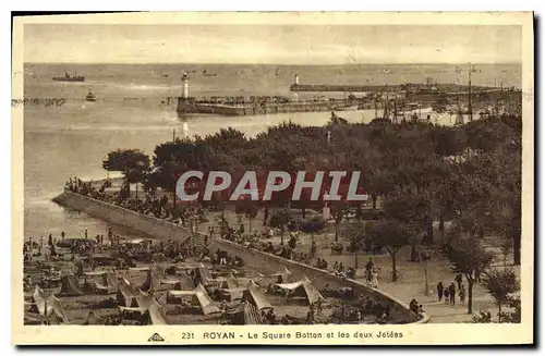 Cartes postales Royan Le Square Botton et les deux Jetees