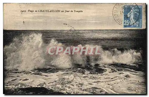 Cartes postales Plage de Chatelaillon un Jour de Tempete