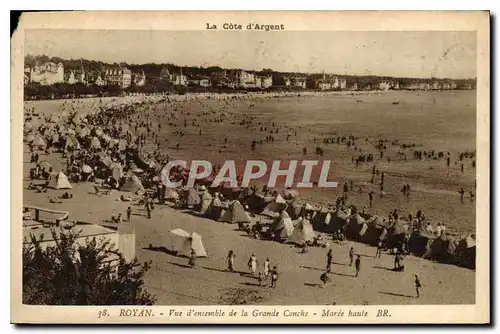 Cartes postales Royan Vue d'ensemble de la Grande Conche Maree haute