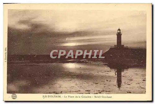 Cartes postales Ile d'Oleron Le Phare de la Cotiniere Soleil Couchant