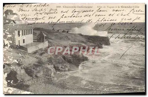 Cartes postales Charente Inferieure Effet de Vagues a la Grande Cote