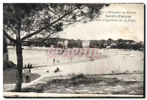 Cartes postales Environs de Royan Saint Palais Vue d'ensemble de la Plage