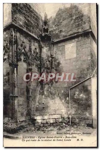 Cartes postales Saintes Eglise Saint Pierre Bas Cotes