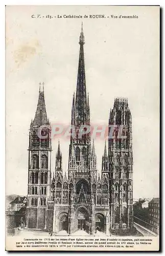 Cartes postales La Cathedrale de Rouen Vue d'ensemble