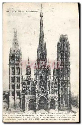 Cartes postales Rouen La Cathedrale