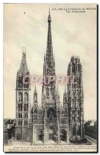 Cartes postales La Cathedrale de Rouen Vue d'ensemble