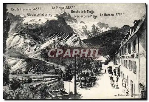 Cartes postales Breche de la Meije Glacier de Tabuchet Bec de l'homme