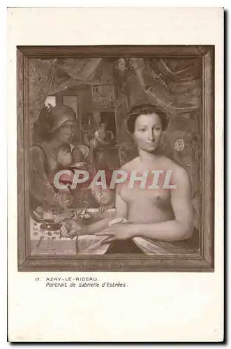 Cartes postales Azay le Rideau Portrait de Gabrielle d'Estrees