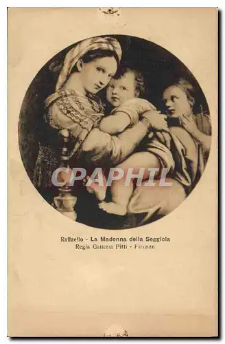 Cartes postales Raffaello La Madonna della Seggiola