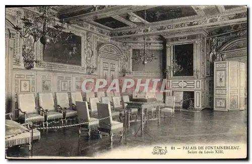 Cartes postales Palais de Fontainebleau Salon de Louis XIII