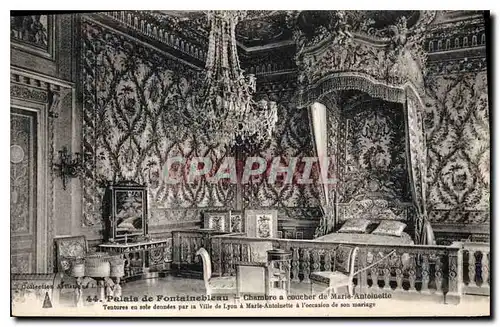 Cartes postales Palais de Fontainebleau Chambre a coucher de Marie Antoinette