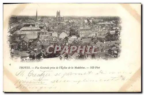 Ansichtskarte AK Troyes  Vue Generale prise de l'Eglise de la Madeleine Carte 1900